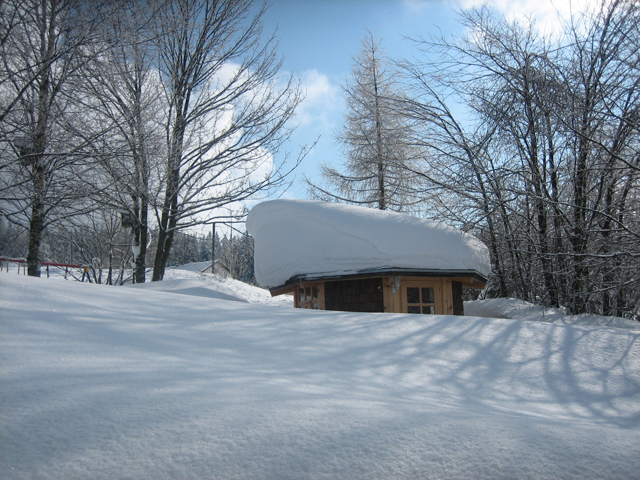 Jagdpavillon im Winter